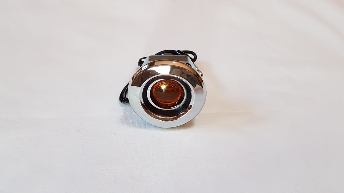 68 Charger Side Marker Mopar Light Assembly Curved Front Amber Insert (PAIR)